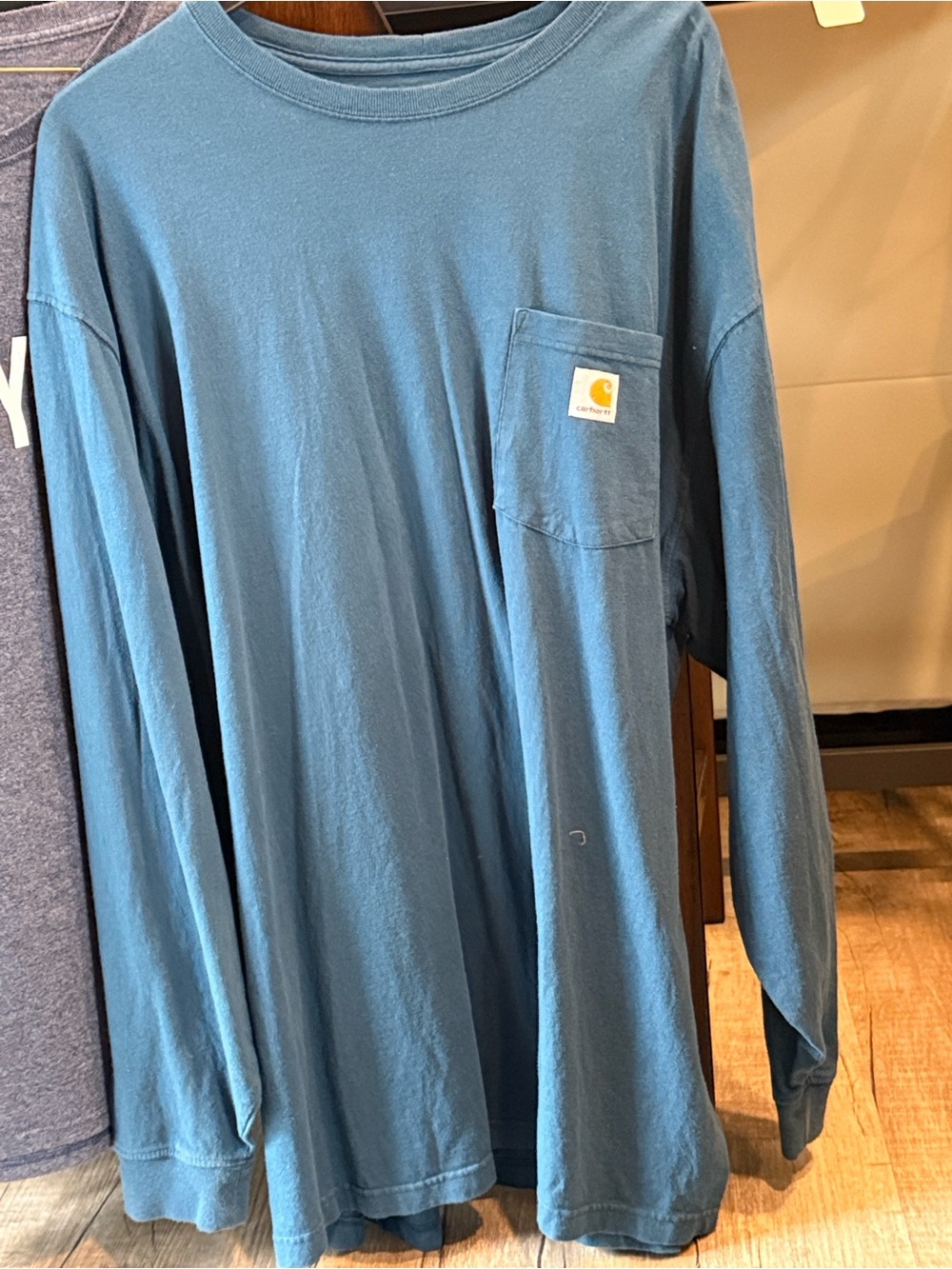 Carhartt Men’s Long-Sleeve Pocket Tee in Teal